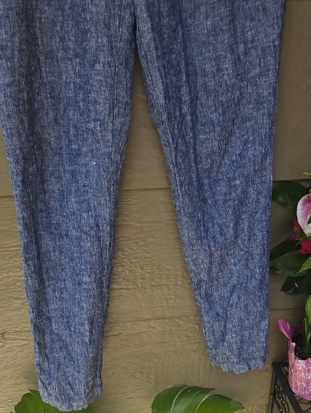 J.Crew Men's Casual Linen Blend Pants Blue Small